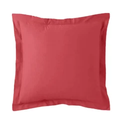 Taie d'oreiller ou taie de traversin coton TERTIO® - Rouge Carmin