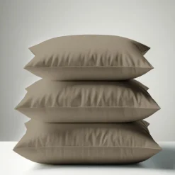 Taie d'oreiller ou Taie de traversin polycoton TERTIO® - taupe