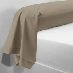 Taie d'oreiller ou Taie de traversin polycoton TERTIO® - taupe