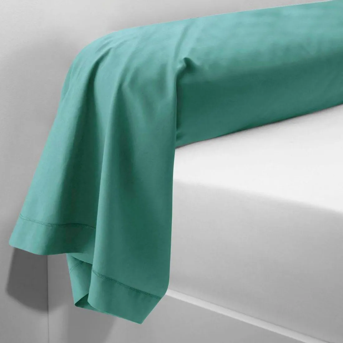 Taie d'oreiller ou taie de traversin coton TERTIO® - Vert Émeraude