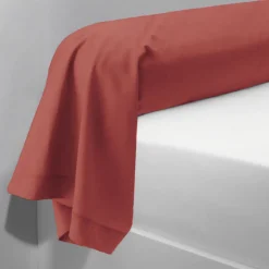 Taie d'oreiller ou Taie de traversin polycoton TERTIO® - Terracotta