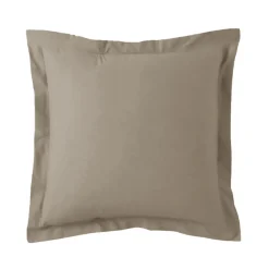Taie d'oreiller ou taie de traversin coton TERTIO® - Taupe