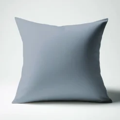 Taie d'oreiller ou taie de traversin coton TERTIO® - Bleu Orage