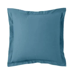 Taie d'oreiller ou taie de traversin coton TERTIO® - Bleu Canard