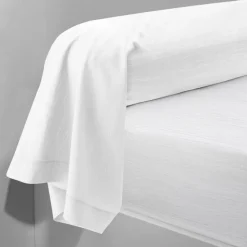 Taie d'oreiller ou taie de traversin gaze de coton TERTIO® - Blanc