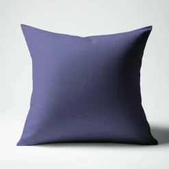 Taie d'oreiller ou taie de traversin coton TERTIO® - Bleu Indigo
