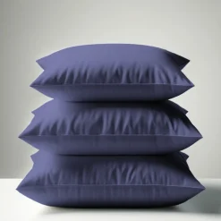 Taie d'oreiller ou taie de traversin coton TERTIO® - Bleu Indigo