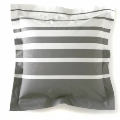 Taie d'oreiller percale GRAND LARGE Acier