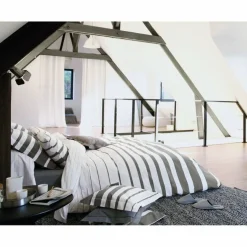 Taie d'oreiller percale GRAND LARGE Acier