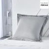 Taie D'Oreiller Prestige en Percale De Coton Percale Acier