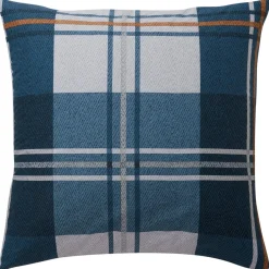 Taie d'oreiller sac carrée CHRISTOPHE bleu