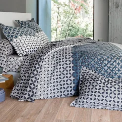 Taie d'oreiller sac THIBAULT micro-motifs gris