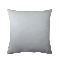 Taie d'oreiller satin de coton 2 faces uni / rayé TERTIO®- Gris Perle