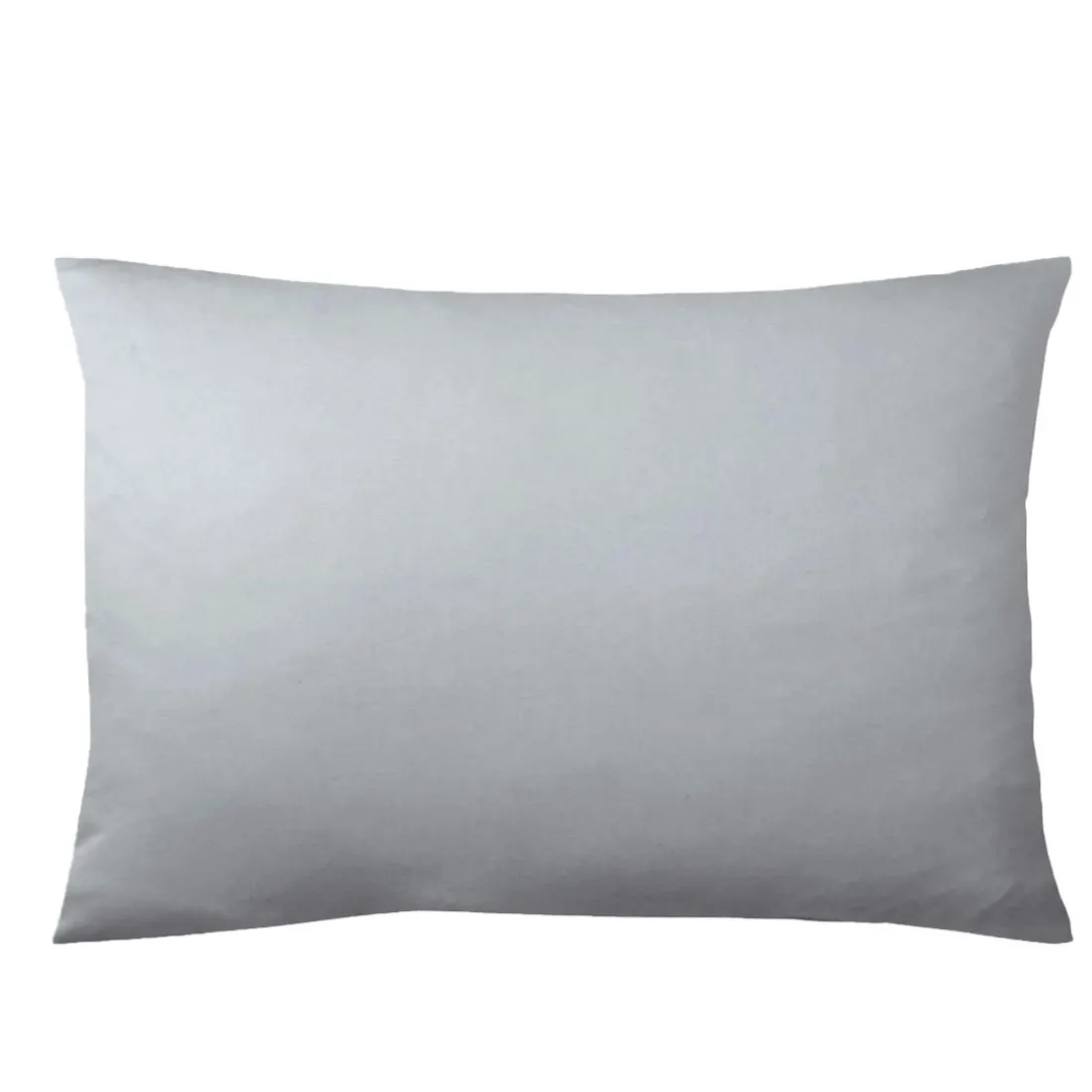 Taie d'oreiller satin de coton 2 faces uni / rayé TERTIO®- Gris Perle