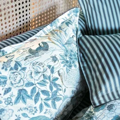 Taie d'oreiller satin WATER GARDEN-Bleu