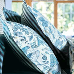 Taie d'oreiller satin WATER GARDEN-Bleu