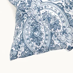 Taie d'oreiller, taie de traversin en coton MISTRY - Bleu