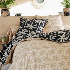Taie d'oreiller TOURISME beige en coton