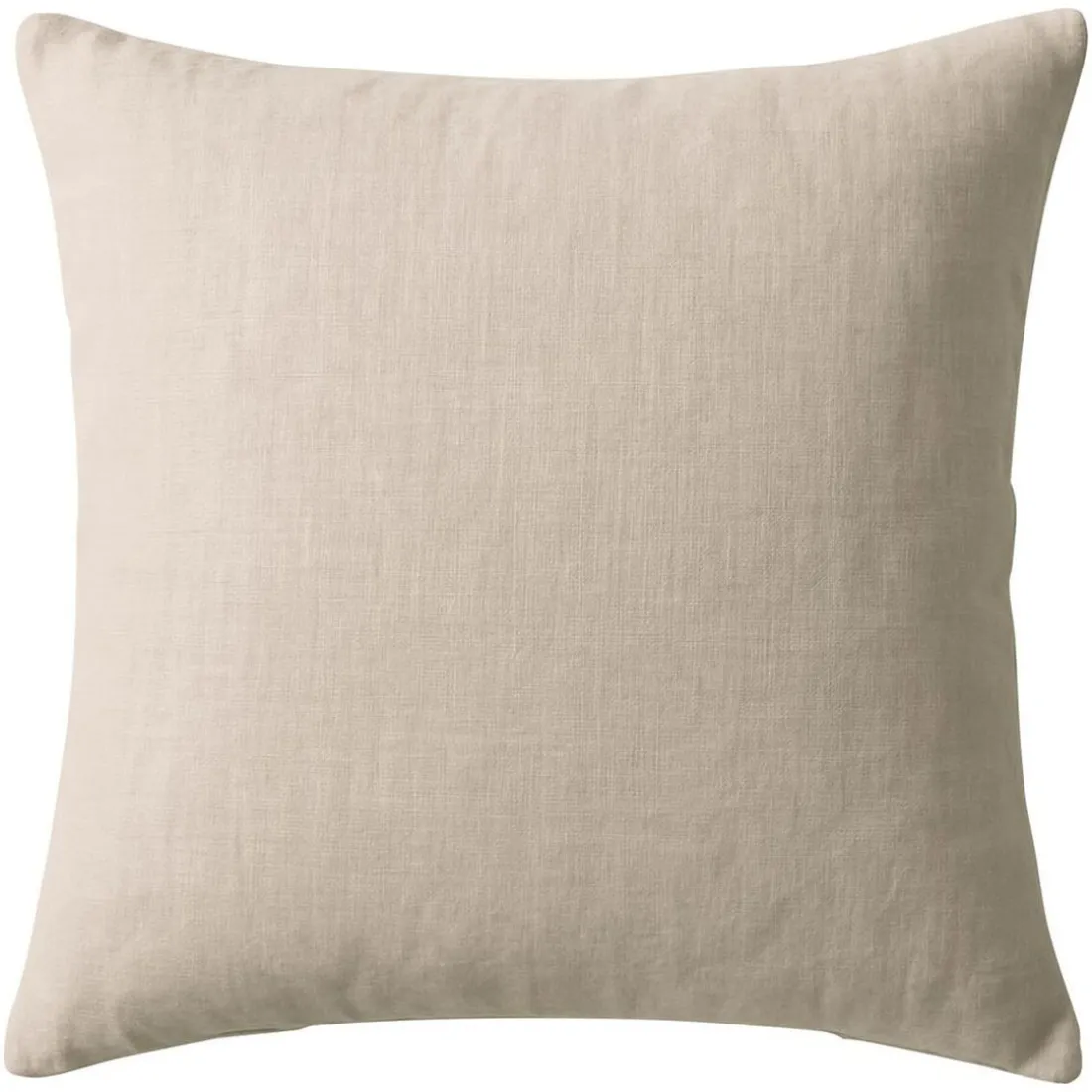 Taie d'oreiller uni en lin Blanc Craie