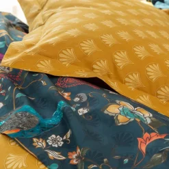 Taie d'oreiller volant motif fleurs et paonsDR. MAGNIFIQUE