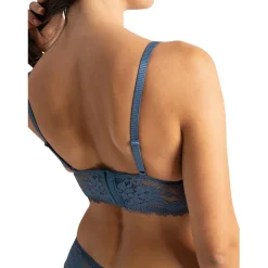 Tanga en dentelle - Bleu