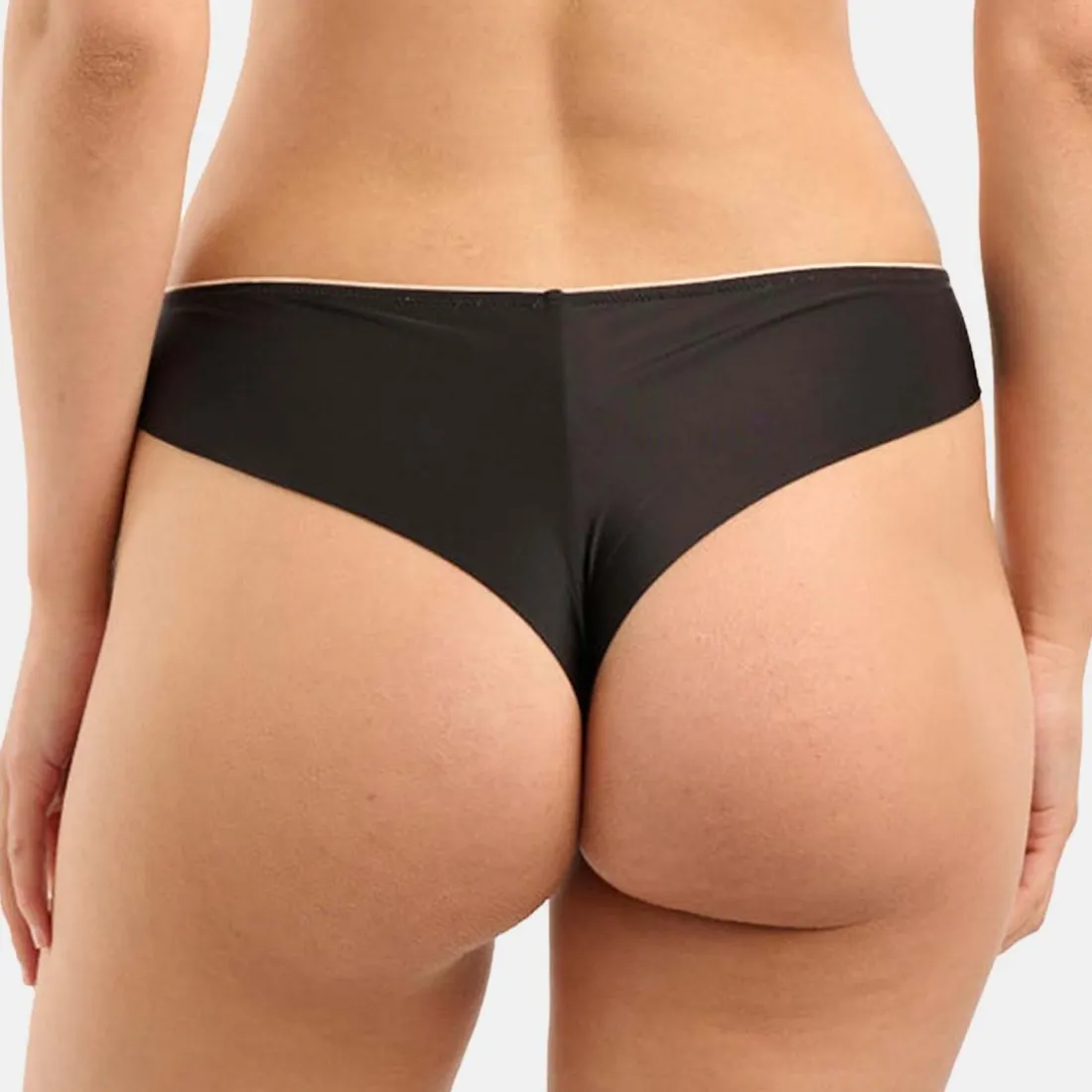 Tanga microfibre invisible noir - Unseen