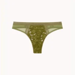 Tanga motifs fleuris - Vert