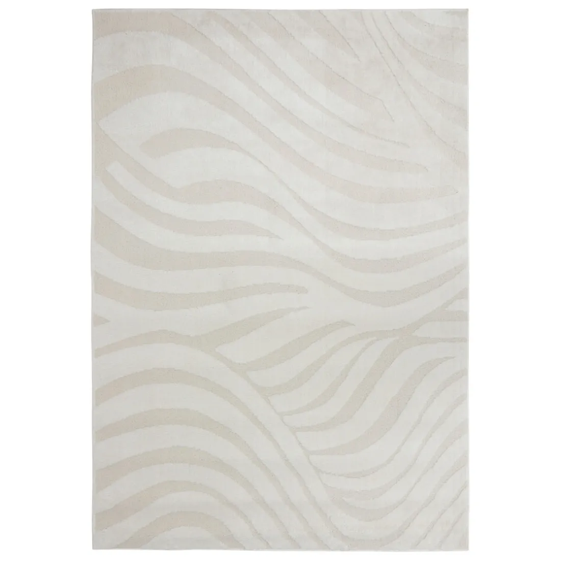 Tapis Anoai effet laine blanc
