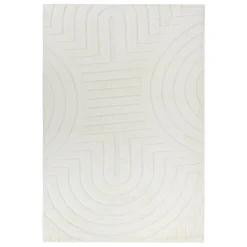 Tapis Arka fausse fourrure ivoire