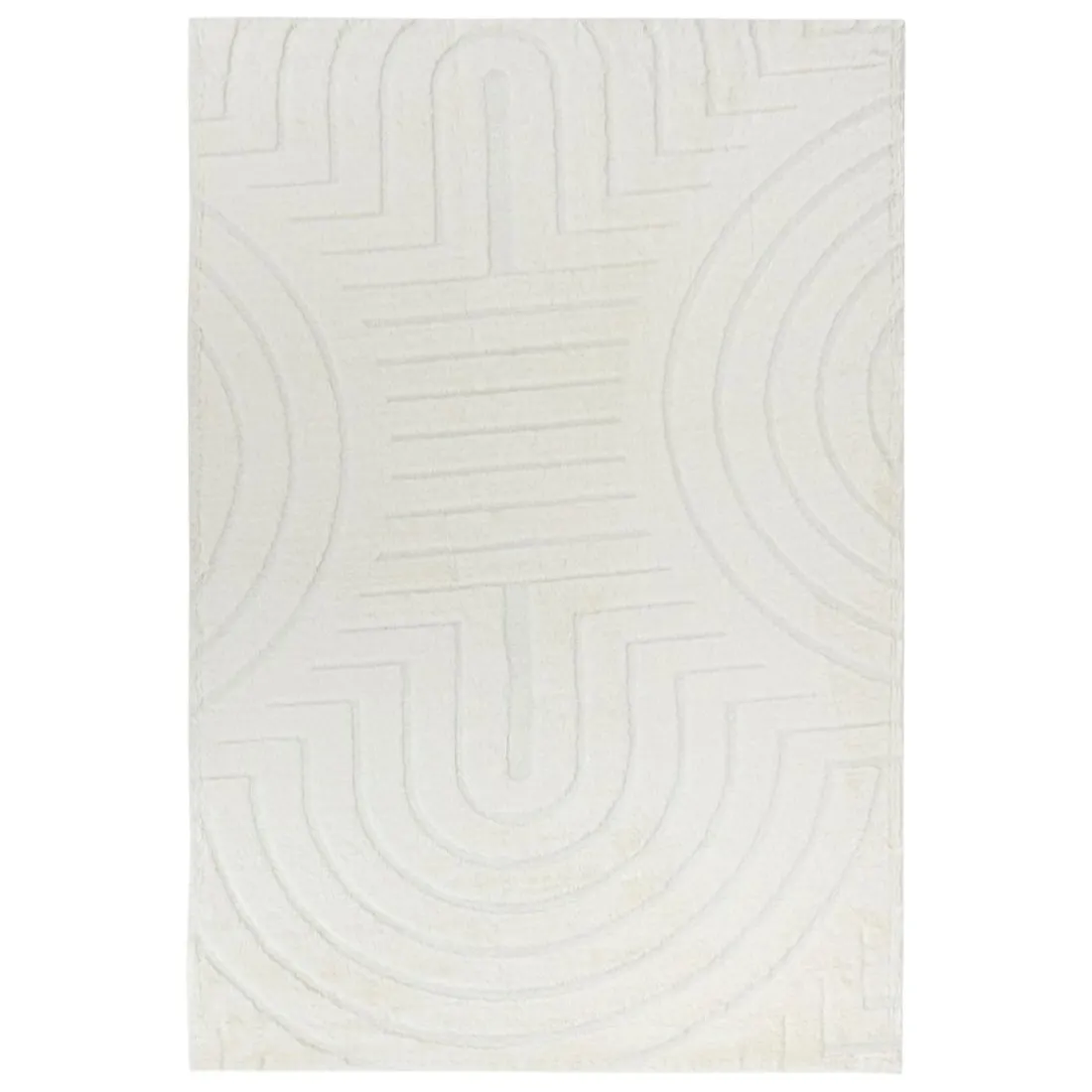 Tapis Arka fausse fourrure ivoire