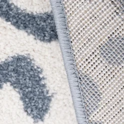 Tapis BAO Argent et Bleu
