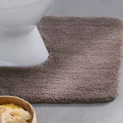 Tapis contour WC UNIMICRO microfibre luxe marron glacé