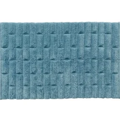 Tapis de bain BRIQUETTE bleu tempête