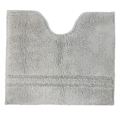 Tapis de bain, contour WC en coton LIGNUS gris brume