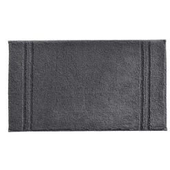 Tapis de bain, contour WC en coton LIGNUS gris Anthracite