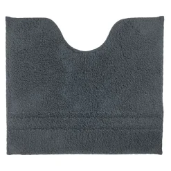 Tapis de bain, contour WC en coton LIGNUS gris Anthracite