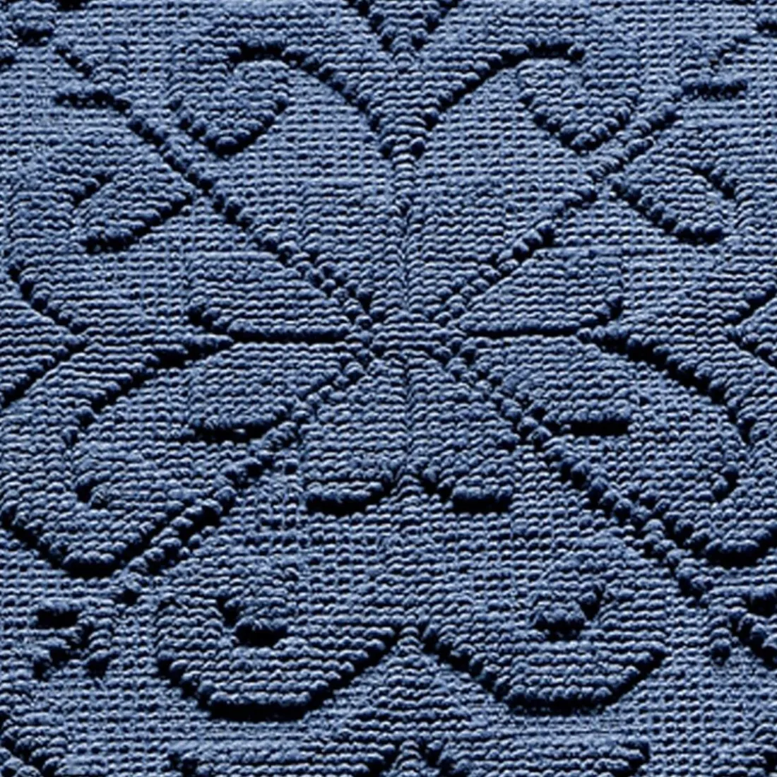 Tapis de bain décor jacquard 1500g/m2 - Bleu Marine