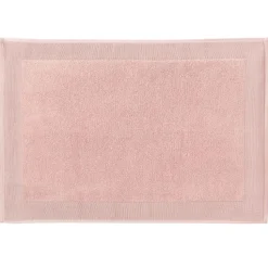 Tapis de bain en coton modal CAROLINE doux et absorbant rose nude