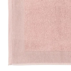 Tapis de bain en coton modal CAROLINE doux et absorbant rose nude