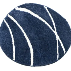 Tapis de bain en polyester PIERRE bleu