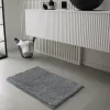 Tapis de Bain Meche 80 x 50 Polyester TODAY Essential Acier
