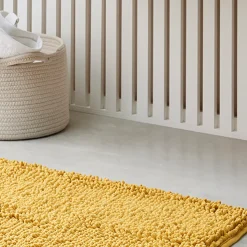 Tapis de Bain Meche 80 x 50 Polyester TODAY Essential Ocre