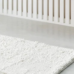 Tapis de Bain Meche 80 x 50 Polyester TODAY Essential Craie