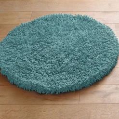 Tapis de bain pur coton longues mèches - 1500 g/m²- vert céladon