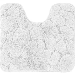 Tapis de bain relief galets - Blanc