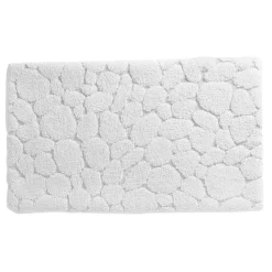 Tapis de bain relief galets - Blanc