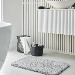 Tapis de Bain Teufte 80 x 50 Polyester TODAY Essential Acier