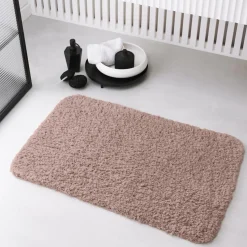 Tapis de Bain Teufte 80 x 50 Polyester TODAY Essential Rose Des Sables