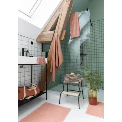 Tapis de bain uni Enzo Argile 54 x 110
