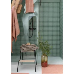 Tapis de bain uni Enzo Argile 54 x 110
